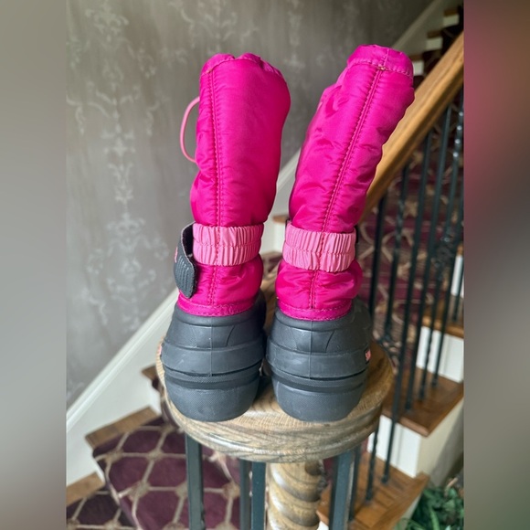 Sorel Flurry Dtv deep blush/tropic pink junior snow boots 4 NWOT - Picture 5 of 12